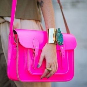 Hot Pink Leather Cambridge Satchel Never used